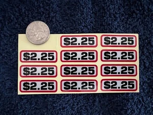 $2.25 Price Stickers / Decals for Coin Slide - Picture 1 of 1