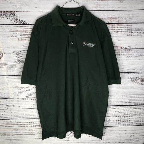 University Of Maryland Golf Course Polo Shirt Moisture Wicking Green Men’s Large Cover