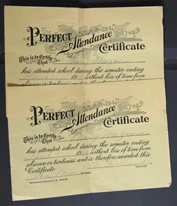 Perfect Attendance Awards - John \Muir School - Mary Magnone 1925  EPH544 - Foto 1 di 5