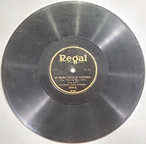 1923 Antique Continental Dance Orchestra Orange Grove 78 RPM 10 in Regal 9554 VG - Picture 1 of 5