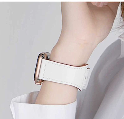 Genuine Leather Apple Watch Band For iWatch Series 8 7 6 5 4 38/40/41/42/44/45 - Image 1 of 4