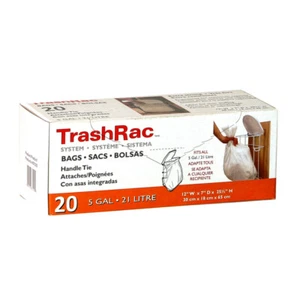 Trashrac 5 GAL Müllbeutel Griff Krawatte 20 Stück - Bild 1 von 2