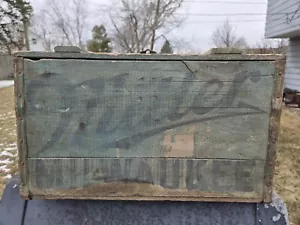 Vintage 1933 Prohibition Era Wood Beer Crate w/h Lid Miller Brewing Milwaukee WI - Picture 1 of 24