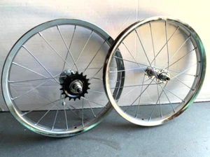 BICYCLE WHEELSET 16" X 1.75 STEEL CRUISER LOWRIDER BMX BIKES - Picture 1 of 4