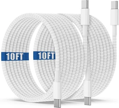 USB C to C Charging Cable fast Charging for iPhone 15,16 & Samsung S24, S25U - Image 1 of 4