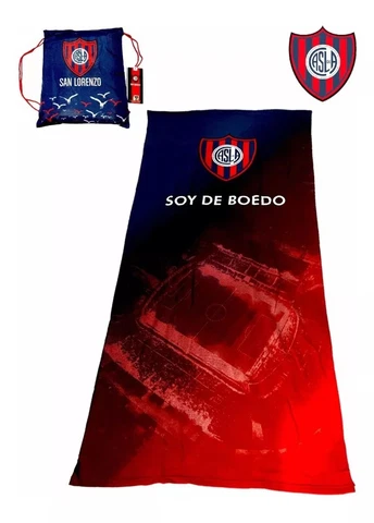 Toallon toalla San Lorenzo Secado Rapido Playero Club de futbol Argentino cuervo Cover