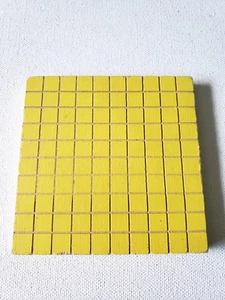 Ancienne Tige Manipulatrice Mathématiques 100 Comte Enseignement Carré Base 10 Cuisenaire - Photo 1 sur 3