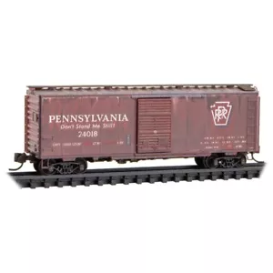 Micro-Trains N 02044997 Pennsylvania PRR Weathered 40' Boxcar Freight Car Train - Picture 1 of 2