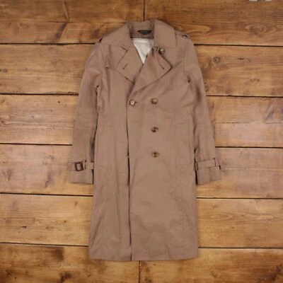 Vintage Brooks Brothers Trench Coat M Trench Double Breasted Brown Womens - Image 1 of 4