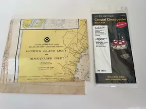 ADC CENTRAL CHESAPEAKE BAY CHART AND FENWICK TO CHINCOTEAGUE INLET NAV CHARTS - Picture 1 of 5