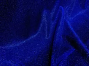 ROYAL BLUE METALLIC STRETCH LUREX SCUBA FABRIC BY THE YARD 60" WIDE - Picture 1 of 1
