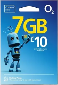 OFFIZIELLE O2 NETWORK PAY AS YOU GO 02 SIM KARTE VERSIEGELT UNBEGRENZTE ANRUFE UND TEXTE * - Bild 1 von 3