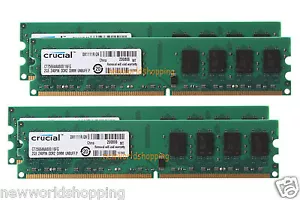 Crucial 8GB 4X 2GB DDR2 PC2-6400 800MHz 240pin DIMM Dekstop Memory RAM PC6400 - Picture 1 of 11