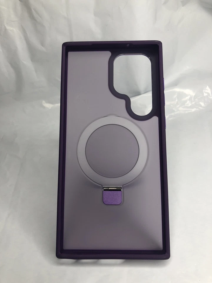 Funda Para Samsung Galaxy S23 Ultra Púrpura Anillo Magnético Soporte y Militar-G Foto 1 de 4