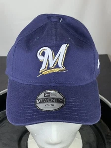 Sombrero Ajustable Juvenil Milwaukee Brewers 9TWENTY New Era, Nuevo Con Etiquetas - Imagen 1 de 5