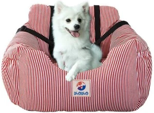 BLOBLO Dog Car Seat Pet Travel Safety with Storage Pocket (Red Stripe) - Picture 1 of 1