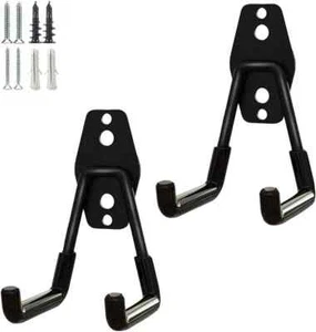 2 Pack Garage Storage Utility Hooks，Garage Garden Tool Organizer，Steel Wall Moun - Picture 1 of 2