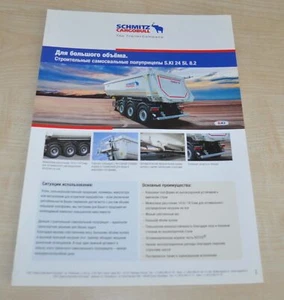 Remolque de volteo Schmitz Cargobull S.KI 24 SL 8,2 empresa camión folleto folleto RU - Imagen 1 de 2