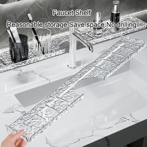 Bathroom Sink Shelf Over Faucet Sink Rack Storage Organizer Shelf Acrylic Rack - Picture 1 of 12