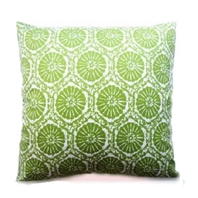 Funda de almohada Beachy Seashell suave tropical concha decoración costera estampado verde blanco Foto 1 de 3