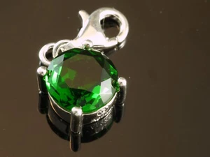 Thomas Sabo Charm Anhaenger grüner Stein 925 Sterling Silber - Bild 1 von 3
