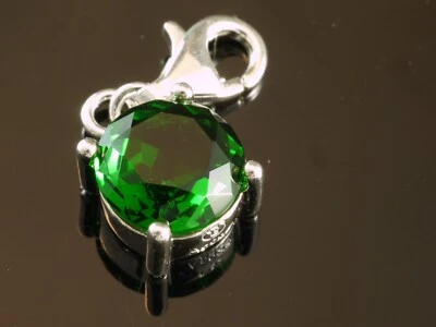 Thomas Sabo  Charm Anhaenger grüner Stein 925 Sterling Silber - Bild 1 von 3