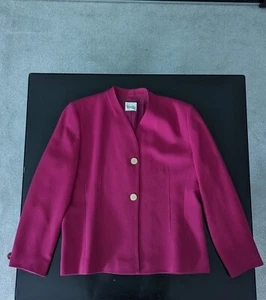 Ladies Viyella 2pc suit size 12 Petite fuchsia colour - Picture 1 of 7