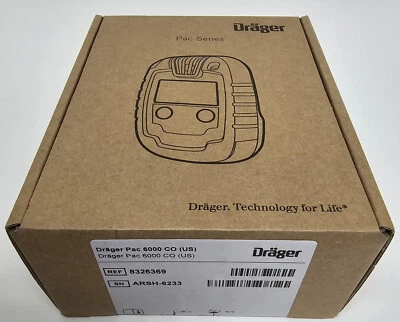 Dräger Personal Detector Pac 6000 CO Drager Ref #8326369 NEW
