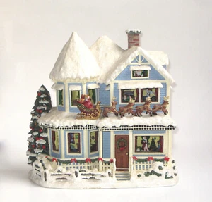 Thomas Kinkade Hawthorne Village Noche Antes de Navidad Casa de Cuentos, Sin Adaptador - Imagen 1 de 11