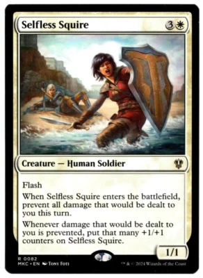 Selfless Squire 0082 Non Foil Rare Murders at Karlov Manor MTG Near Mint - Image 1 of 2