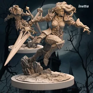 Dungeons & Dragons Playable Character - Female Human Inetta - Paladin, Fighter - Picture 1 of 10