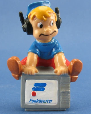 Bully - Junge auf Fernseher - Funkberater Werbefigur - 1985 - Figur - Bild 1 von 3