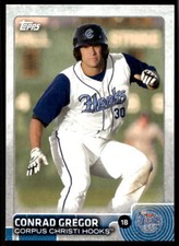 2015 Topps Pro Debut 13 Conrad Gregor   Corpus Christi Hooks  Baseball Card
