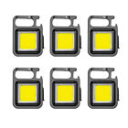 6 LED COB Light Flashlight Work Lamp Mini Torch Pocket Keychain USB Rechargeable
