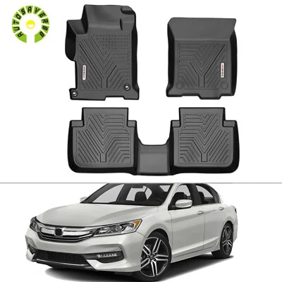 Floor Mats for 2013-2017 Honda Accord Sedan All Season TPE Car Protection Liners - Image 1 of 4