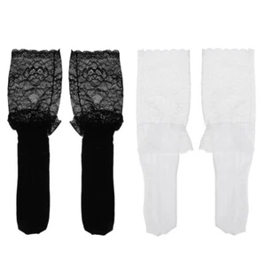 2 Pairs Pile of Socks Girls Mesh Cute Miss Child Lace for Anklet - Picture 1 of 12