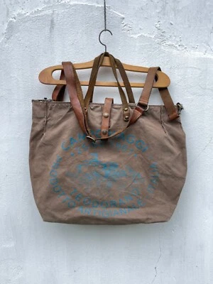 Bandolera grande de hombro vintage Campomaggi Teodorano estampada de lona/cuero Foto 1 de 4