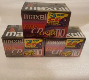 12 Maxell UDII-CD 110. New sealed type II chrome blank tapes.3 packs of 4. - Picture 1 of 4