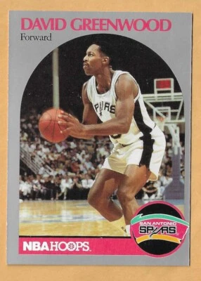 DAVID GREENWOOD SAN ANTONIO SPURS #433 NBA HOOPS 1990-91 - Image 1 of 2