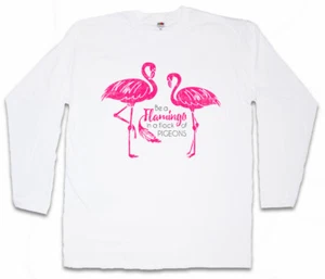 BE A FLAMINGO LANGARM T-SHIRT Love Princess Flamingos Wildlife Pink Rosa - Bild 1 von 1