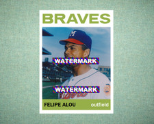 Felipe Alou Milwaukee Braves 1964 Style Custom Baseball Art Card