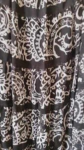 Alfred Dunner Damen Größe 18 schwarz weiß Paisleymuster Bauernrock - Bild 1 von 7