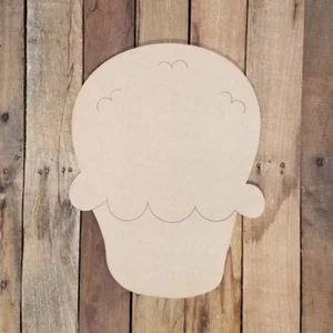 Muffin semplice, arte da forno ritaglio incompiuto artigianato, pittura in legno incisa per linea - Foto 1 di 1