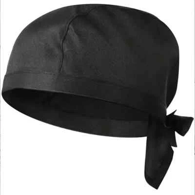 BANDANA CHEF PIZZAIOLO PIRATA CICLISMO COPRICAPO A NODO POLIESTERE UOMO DONNA - Immagine 1 di 4