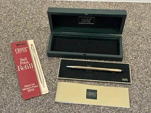 Vtg Cross 1/20 10K Gold Filled Ball Pen w/Case - Made In USA 4502 + Refill 8513 - Picture 1 of 10