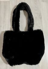 Brandy Melville Black Faux Fur Purse Tote Brand New-no Tags New