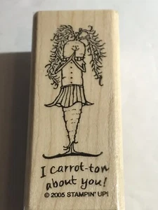 Stampin Up 2005 Eintopf Kumpels Karotte I Karottenton About You Holzstempel - Bild 1 von 4
