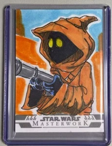 Jawa 1/1 Sketch by Mike LaPeruta 2024 Topps Star Wars Masterwork - Picture 1 of 2