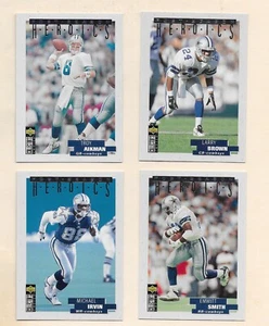1996 Collector's Choice Heroics Silver Cowboys LOT Aikman, Irvin, Smith, Brown - Picture 1 of 1