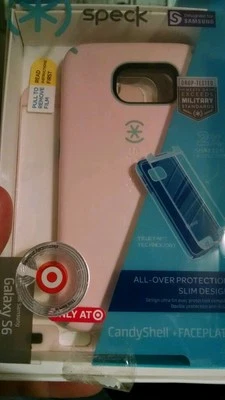 Estuche para teléfono celular Speck CandyShell placa frontal Galaxy S6 rosa/azul SPK-A3894 USADO Foto 1 de 3
